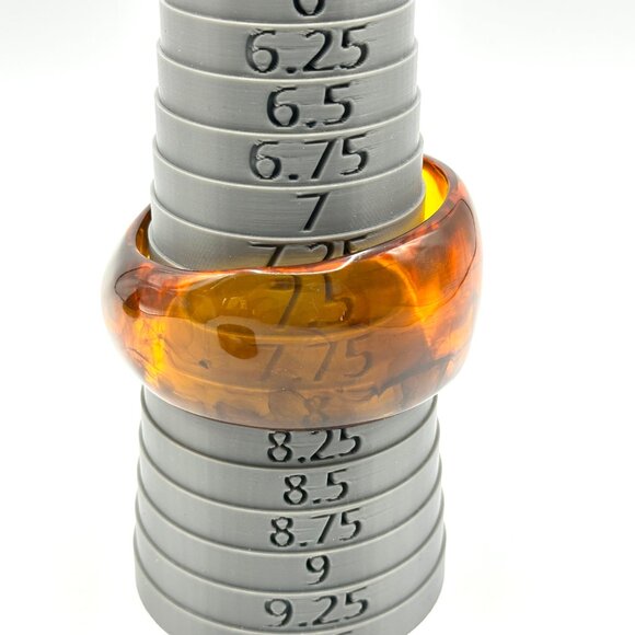 Vintage Tortoiseshell Bangle Set — Size 7 1/2 — Fab Lucite & Acrylic Stack — EUC - Picture 7 of 8